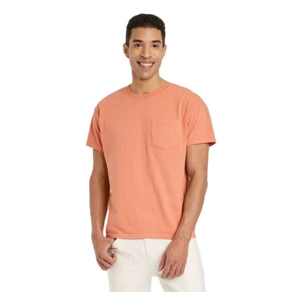 Goodfellow Men's Small 36/37 Terracotta Orange Heavyweight Cotton SS T-Shirt - Picture 1 of 5